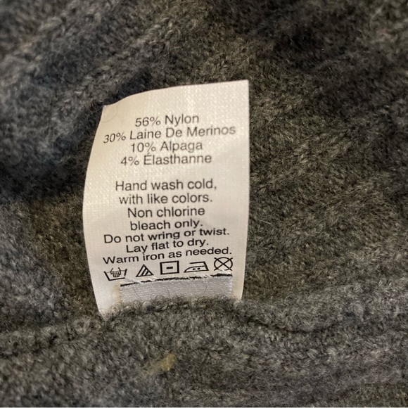 Madewell Gray High Neck Soft and Stretchy Sweater Wool and Alpaca Blend - Picture 7 of 9